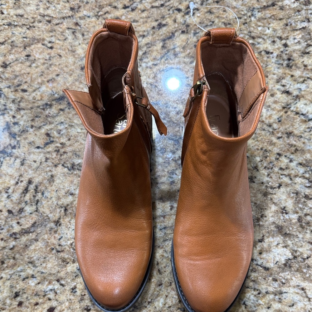 Franco Sarto Tan Ankle Boots
